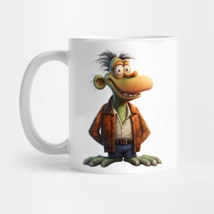 Funny Cartoon Character with big mouth and green skin Mug